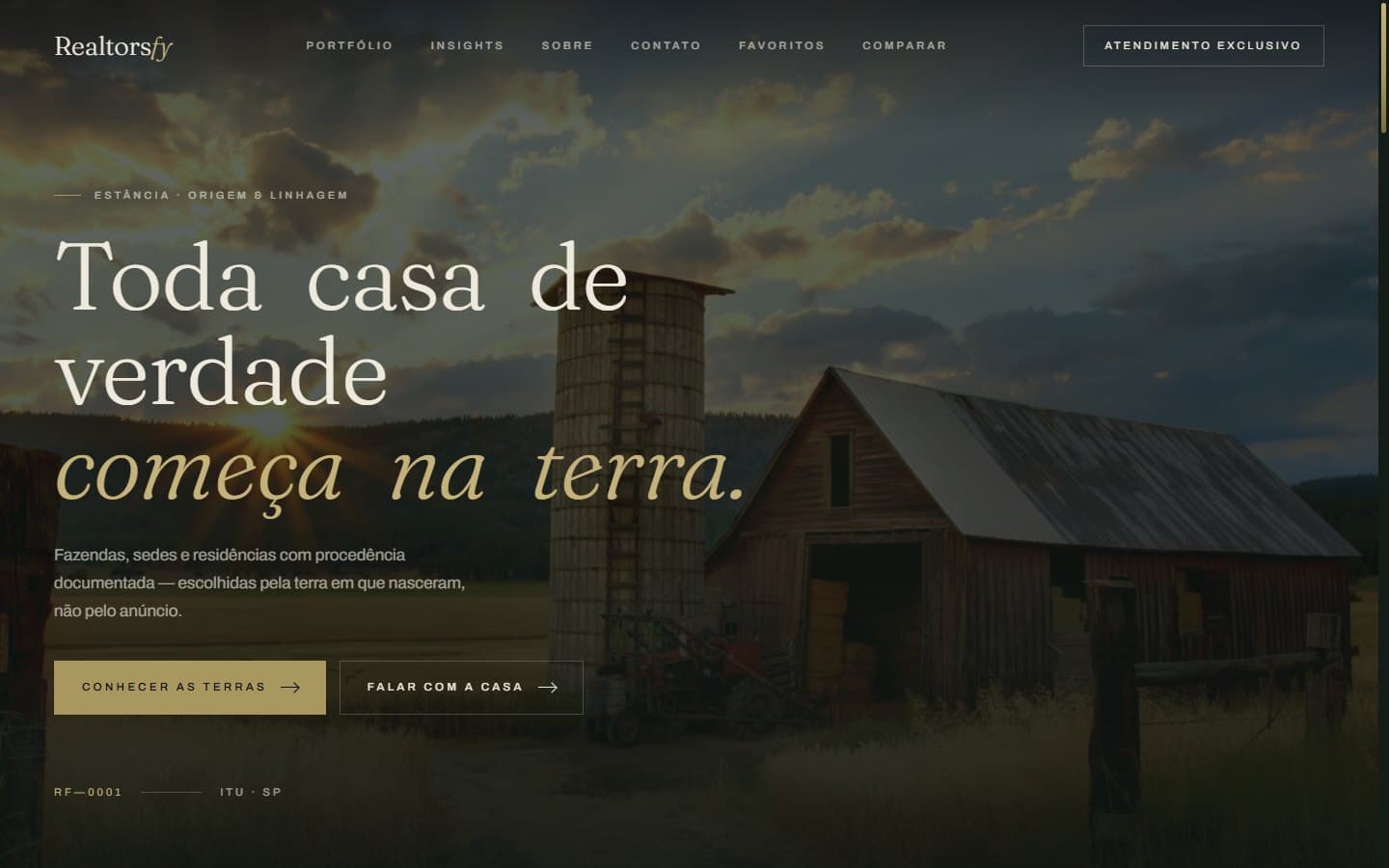 Origem template — Reserva theme